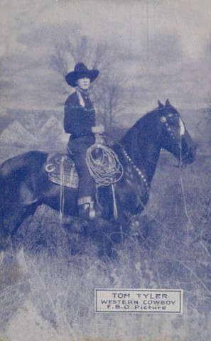 Tom Tyler Western Cowboy blue card