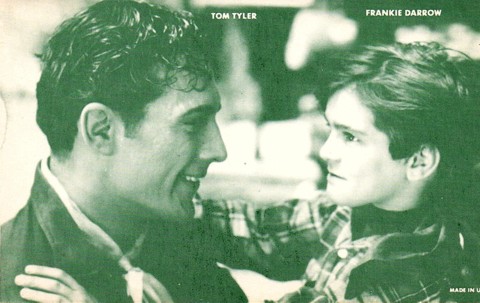 Tom Tyler and Frankie Darro black and white arcade card