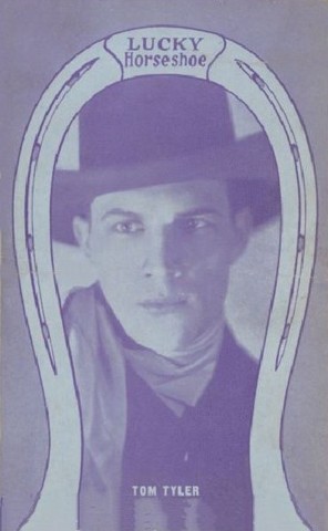 Tom Tyler 1929 Lucky Horseshoe blue exhibit card