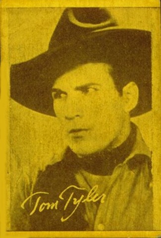 Tom Tyler yellow exhibit card