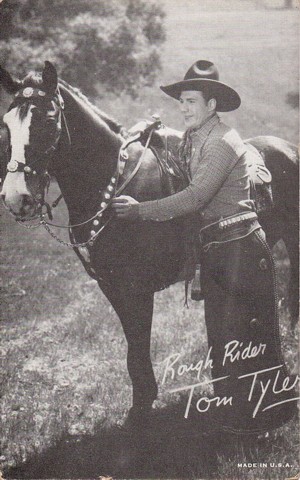 Tom Tyler Rough Rider black and white arcade card