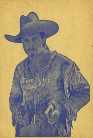Tom Tyler as Buffalo Bill purple and yellow strip card