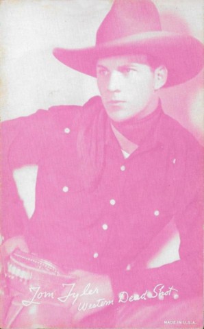 Tom Tyler Western Dead Shot pink arcade card