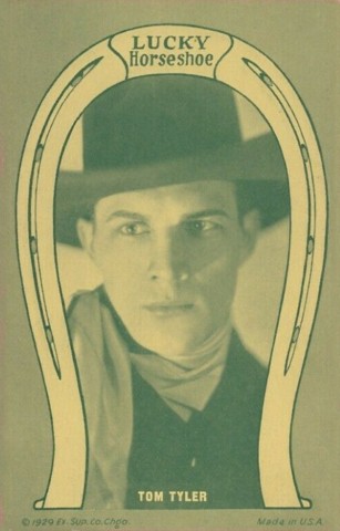 Tom Tyler 1929 Lucky Horseshoe green exhibit card