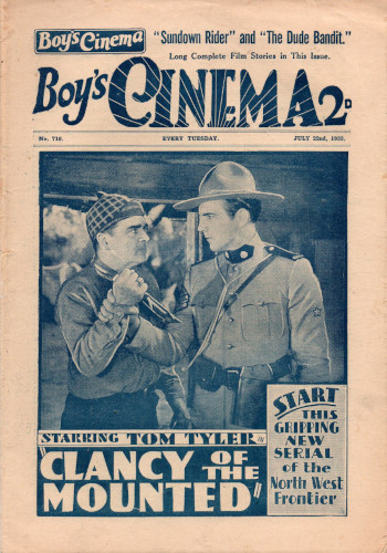 Tom Tyler Boys Cinema Clancy of the Mounted